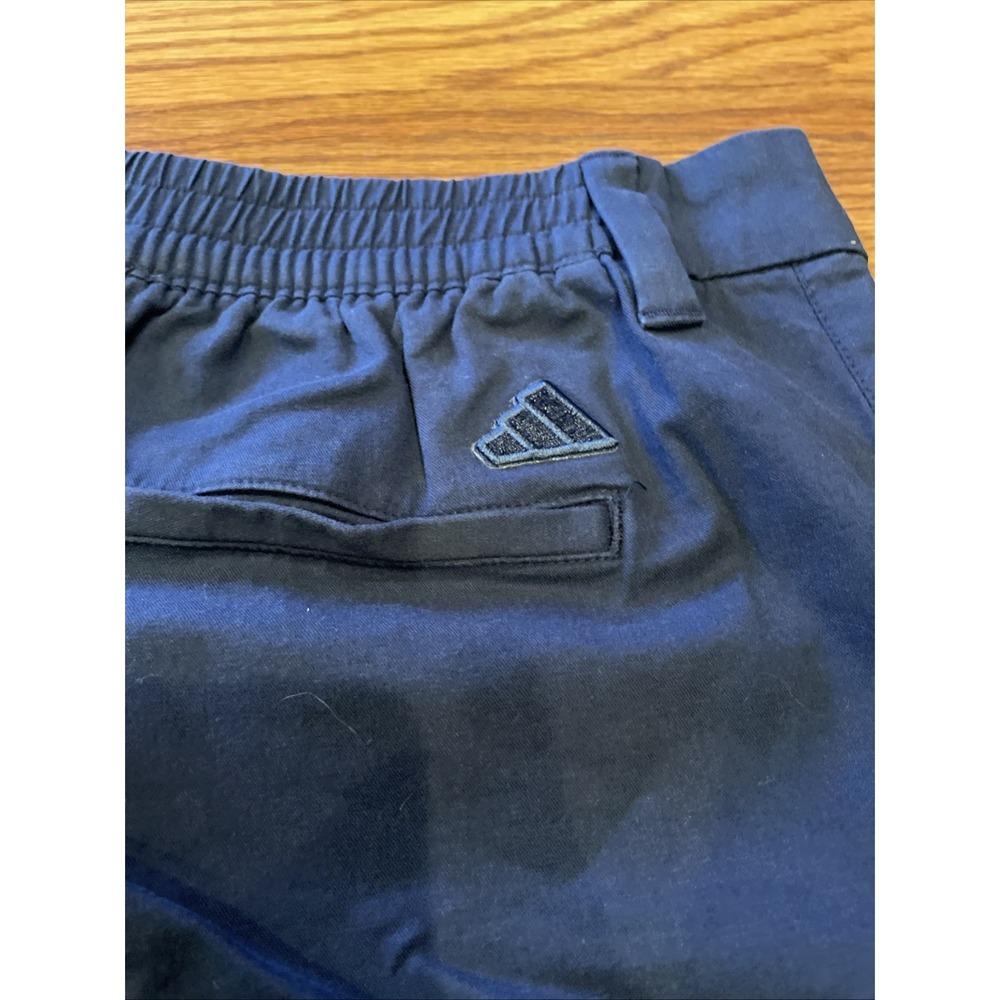 Adidas Mens Golf Shorts Lyocell Blend Navy Blue Size 38 Stretchy Waist - Picture 3 of 8